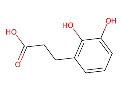 2,3-Dihydroxybenzenepropanoic acid structure
