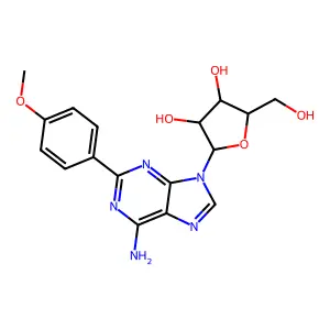 2-(p-Methoxyphenyl)adenosine structure
