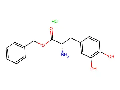 Benzyl 3-hydroxytyrosinate--hydrogen chloride (1/1) structure