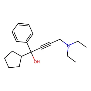 1-Cyclopentyl-4-(diethylamino)-1-phenylbut-2-yn-1-ol structure
