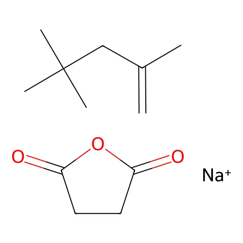 Sodium;oxolane-2,5-dione;2,4,4-trimethylpent-1-ene structure