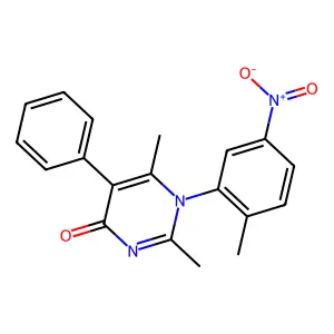 2,6-Dimethyl-1-(2-methyl-5-nitrophenyl)-5-phenylpyrimidin-4-one structure