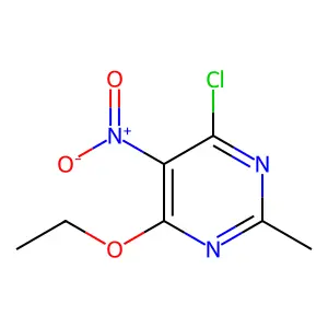 4-Chloro-6-ethoxy-2-methyl-5-nitropyrimidine structure