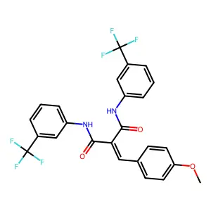 2-(4-Methoxybenzylidene)-N(1),N(3)-bis(3-(trifluoromethyl)phenyl)malonamide structure