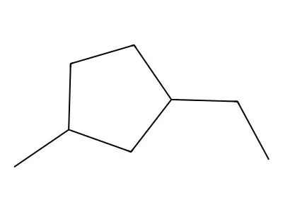 Cyclopentane, 1-ethyl-3-methyl-, cis- structure
