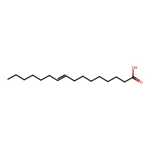 9-Hexadecenoic acid structure