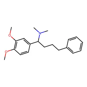 alpha-(3,4-Dimethoxyphenyl)-N,N-dimethylbenzenebutanamine structure