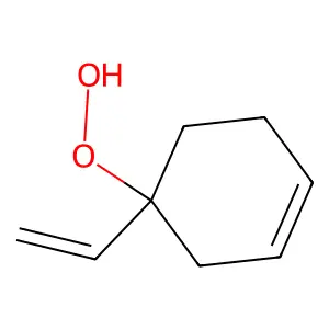 1-Hydroperoxy-1-vinylcyclohex-3-ene structure