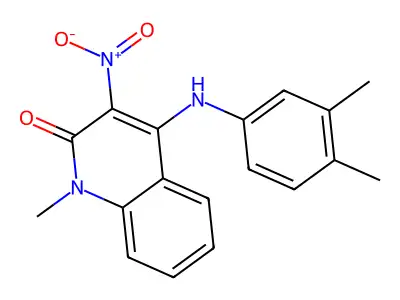 4-(3,4-Dimethylanilino)-1-methyl-3-nitroquinolin-2-one structure