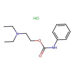 Carbamic acid, phenyl-, 2-(diethylamino)ethyl ester, monohydrochloride structure