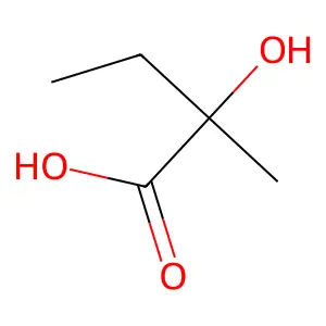 (+-)-2-Hydroxy-2-methylbutyric acid structure