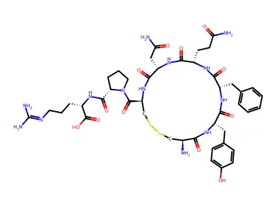 Desglycinamide-9-arginine-8-vasopressin structure