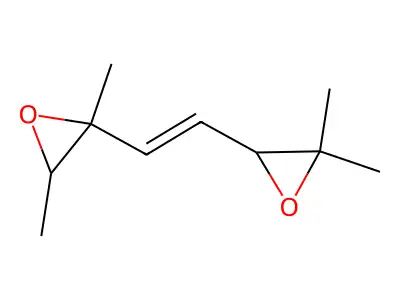 Oxirane, 2-[2-(3,3-dimethyloxiranyl)ethenyl]-2,3-dimethyl- structure