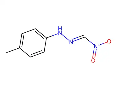 Nitro-formaldehyde p-tolylhydrazone structure
