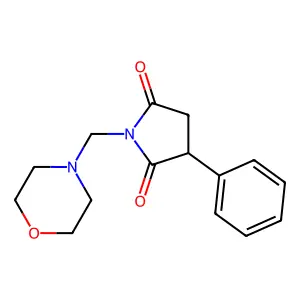 2,5-Pyrrolidinedione, 1-(4-morpholinyl)methyl-3-phenyl- structure