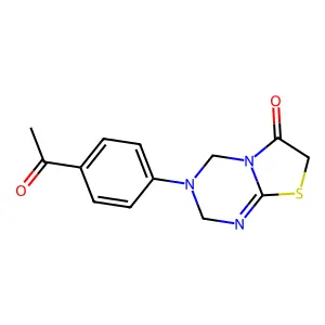 3-(4-Acetylphenyl)-2,4-dihydro-[1,3]thiazolo[3,2-a][1,3,5]triazin-6-one structure