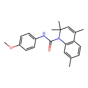 N-(4-methoxyphenyl)-2,2,4,7-tetramethyl-1(2H)-quinolinecarboxamide structure