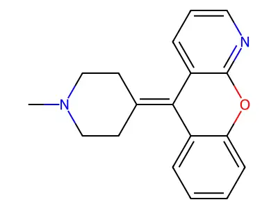 5-(1-Methyl-4-piperidinylidene)-5H-(1)benzopyrano(2,3-b)pyridine structure