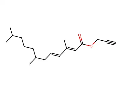 Propargyl 3,7,11-trimethyl-2,4-dodecadienoate structure