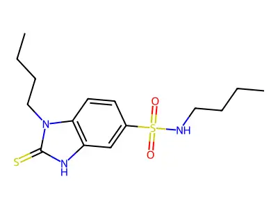 N,1-dibutyl-2-sulfanyl-1H-1,3-benzodiazole-5-sulfonamide structure