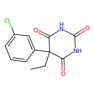 Barbituric acid, 5-(m-chlorophenyl)-5-ethyl- structure