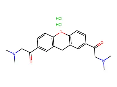 1,1'-(9H-Xanthene-2,7-diyl)bis(2-(dimethylamino)ethanone) dihydrochloride structure