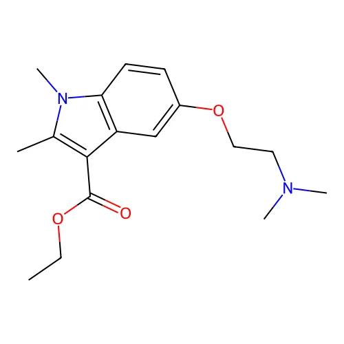 5-(2-Dimethylamino-ethoxy)-1,2-dimethyl-1H-indole-3-carboxylic acid ethyl ester structure