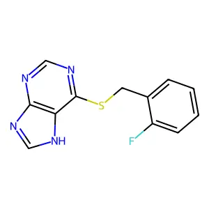 Purine, 6-((o-fluorobenzyl)thio)- structure