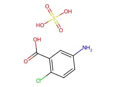 Benzoic acid, 5-amino-2-chloro-, sulfate (1:1) structure