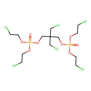 2,2-Bis(chloromethyl)-1,3-propanediyl bis(bis(2-chloroethyl) phosphate) structure