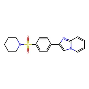 2-(4-Piperidin-1-ylsulfonylphenyl)imidazo[1,2-a]pyridine structure