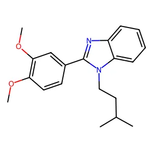 2-(3,4-Dimethoxyphenyl)-1-(3-methylbutyl)benzimidazole structure