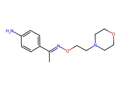 4'-Aminoacetophenone O-(2-morpholinoethyl)oxime structure