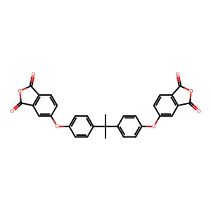 2,2-Bis(4-(3,4-dicarboxyphenoxy)phenyl)propane dianhydride structure