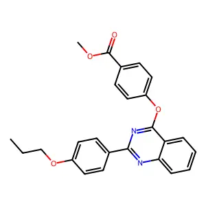 Methyl 4-[2-(4-propoxyphenyl)quinazolin-4-yl]oxybenzoate structure
