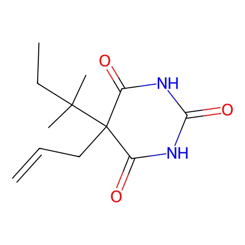 5-(2-Methylbutan-2-yl)-5-prop-2-enyl-1,3-diazinane-2,4,6-trione structure