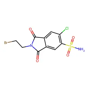 5-Isoindolinesulfonamide, 2-(2-bromoethyl)-6-chloro-1,3-dioxo- structure