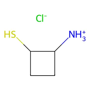 2-Aminocyclobutane-1-thiol--hydrogen chloride (1/1) structure