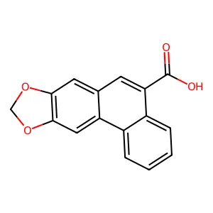 Phenanthro(2,3-d)(1,3)dioxole-5-carboxylic acid structure