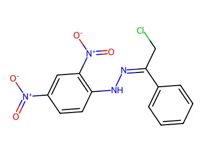 N-[(2-chloro-1-phenylethylidene)amino]-2,4-dinitroaniline structure