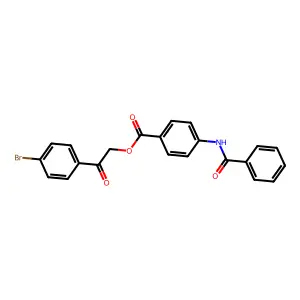 2-(4-Bromophenyl)-2-oxoethyl 4-(benzoylamino)benzoate structure