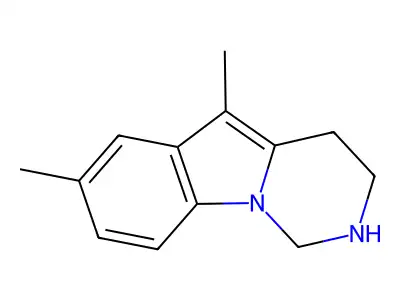 Pyrimido(3,4-a)indole, 1,2,3,4-tetrahydro-5,7-dimethyl- structure