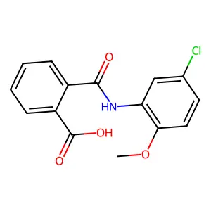 2-[[(5-Chloro-2-methoxyphenyl)amino]carbonyl]benzoic acid structure
