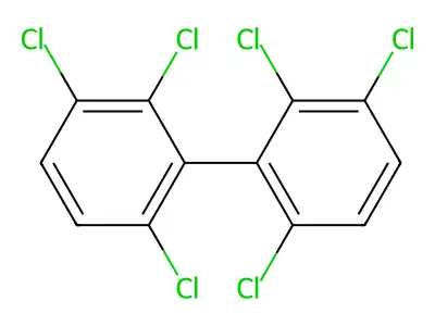 2,2',3,3',6,6'-Hexachlorobiphenyl structure