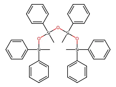 Tetramethyl hexaphenyl tetrasiloxane structure