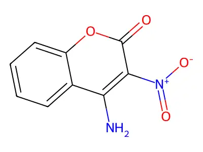 4-Amino-3-nitro-2H-1-benzopyran-2-one structure