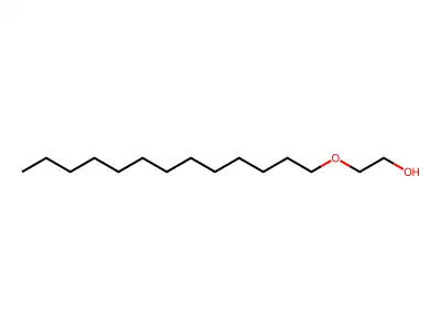 Tridecyl ethyleneglycol monoether structure