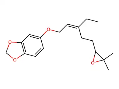 3-Ethyl-6,7-epoxygeraniol 3,4-methylenedioxy phenyl ether structure