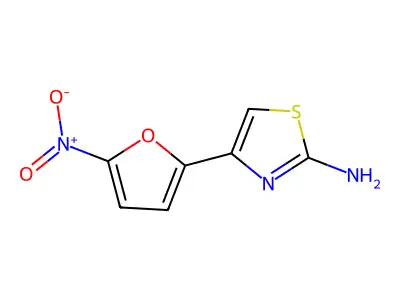 2-Amino-4-(5-nitro-2-furyl)thiazole structure
