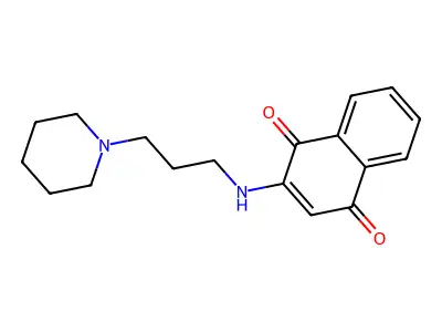2-(3-Piperidinopropyl)amino-1,4-naphthoquinone structure